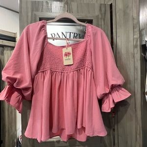 New Boutique Entro Pink Blouse S